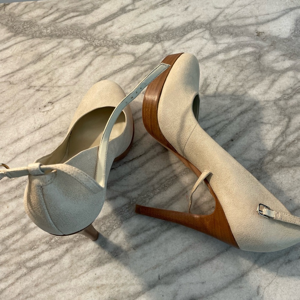 ALDO stiletto platform pumps leather high heel ankle strap leather high heels 8